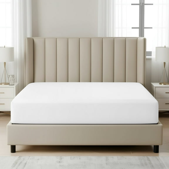 Máulli Collection Fitted Sheet Queen – 1 Pc, White, 1800 Series Premium Brushed Microfiber, Ultra-Soft Hotel Luxury, Deep Pocket, Durable & Long Lasting, Wrinkle & Fade Resistant