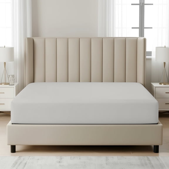 Máulli Collection Fitted Sheet Twin XL – 1 Pc, Light Grey, 1800 Series Premium Brushed Microfiber, Ultra-Soft Hotel Luxury, Deep Pocket, Durable & Long Lasting, Wrinkle & Fade Resistant