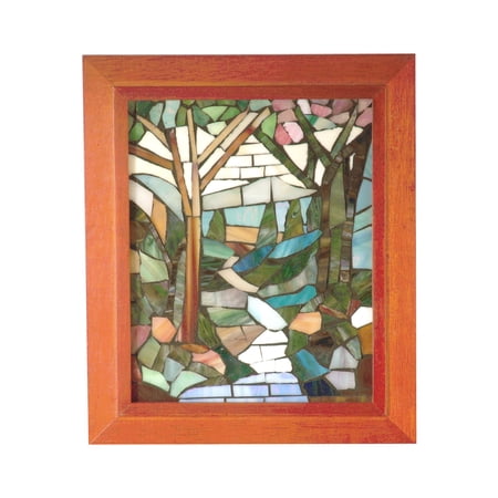 Springdale 10"H Waterbrook Mosaic Art Glass Wall Panel