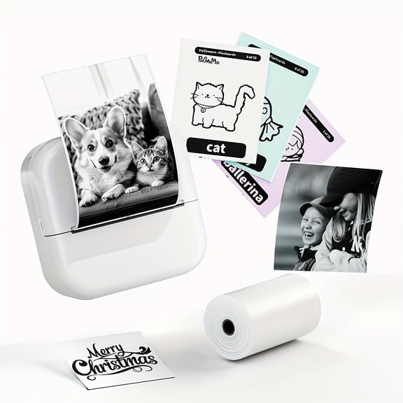 M02L Mini Thermal Printer: Wireless/USB Mobile Label Maker for Notes, Photos, Stickers, Journaling & DIY Crafts