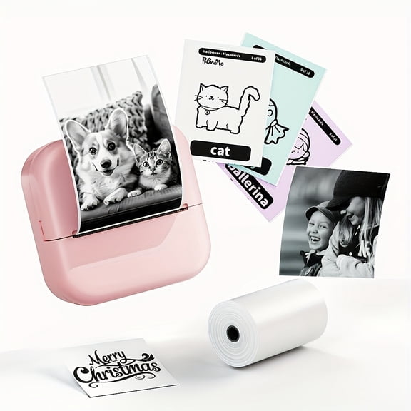 M02L Mini Thermal Printer: Wireless/USB Mobile Label Maker for Notes, Photos, Stickers, Journaling & DIY Crafts