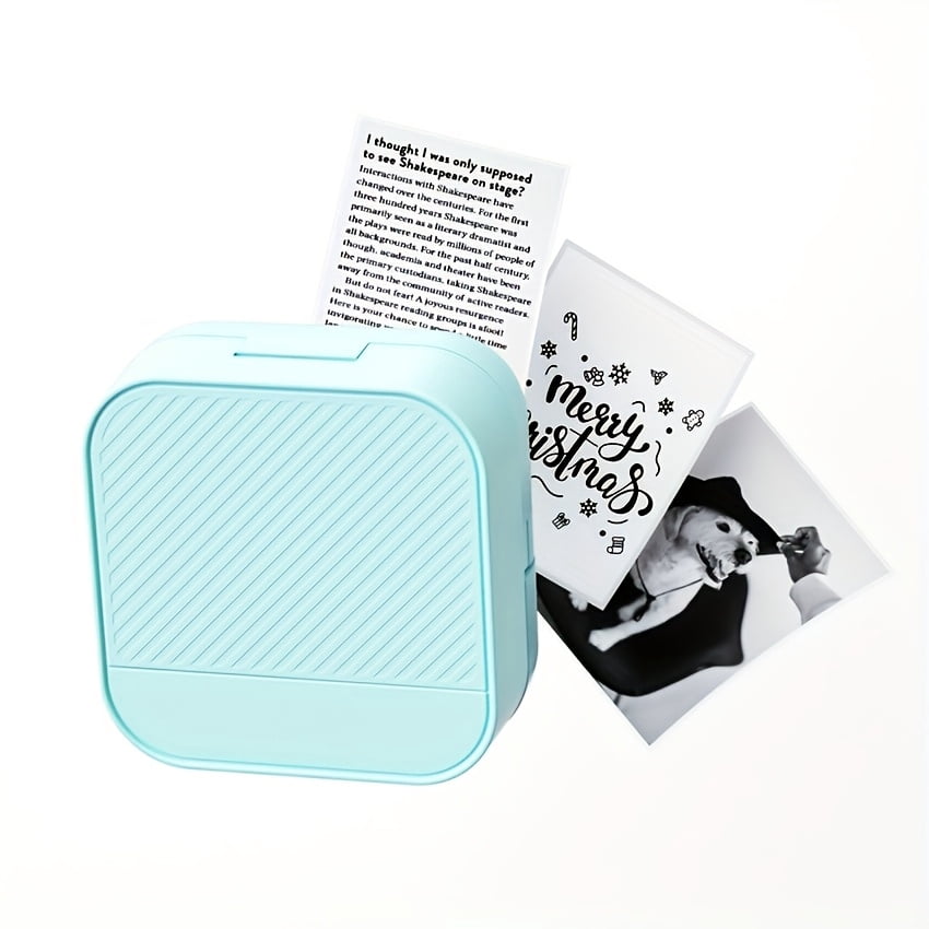M02L Portable Printer, Wireless Mini Sticker Printer with 1/3/6 Rolls of Thermal Paper, Thermal Mini Printer, Portable Note Taking, Diary, Memo, Photo Learning Work with Smartphone