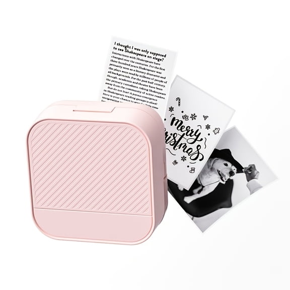 M02L Portable Printer, Wireless Mini Sticker Printer with 1/3/6 Rolls of Thermal Paper, Thermal Mini Printer, Portable Note Taking, Diary, Memo, Photo Learning Work with Smartphone
