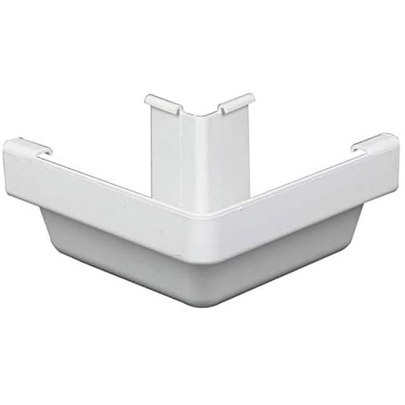 Amerimax Gutter Outside Miter K-Style Traditional Vinyl - White 5-In. - 44 Pack
