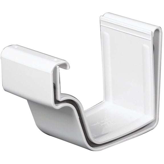 Amerimax Home Products Gutter Slip Joint Connector K-Style Vinyl - White, 2-Pc, 5-In, 50-Pack