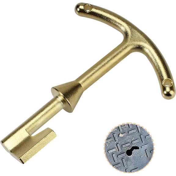 M07001 Water Meter Key, Water Meter Cover/Lid Opening Tool, Valve Box Key - 5.5-inch Length