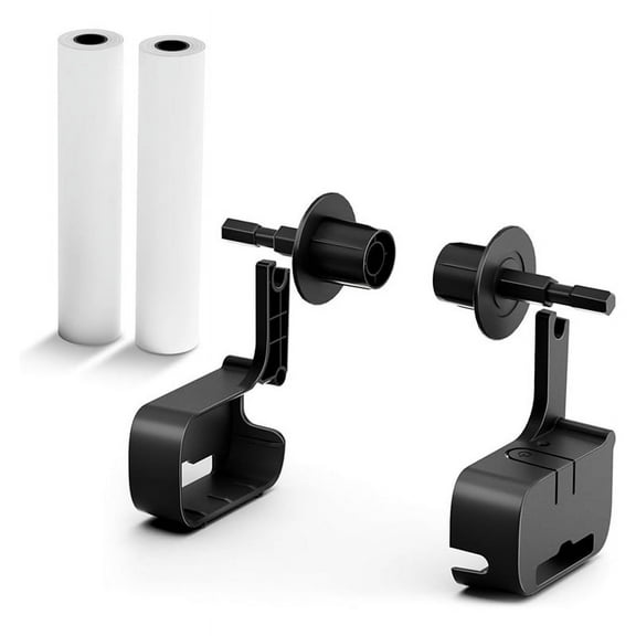 M08F Printer Holder & 2 Rolls US Letter 8.5x11inch Thermal Paper, Desktop Accessory Supplies for Travel, Home