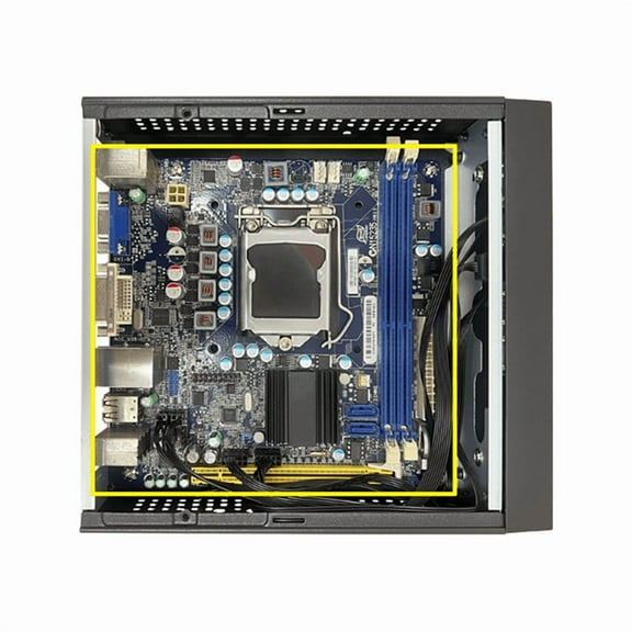 M09 HTPC Host Mini ITX Computer Chassis DC Power Supply Industrial Control Chassis Home Desktop Computer Case,1 x Chassis,black