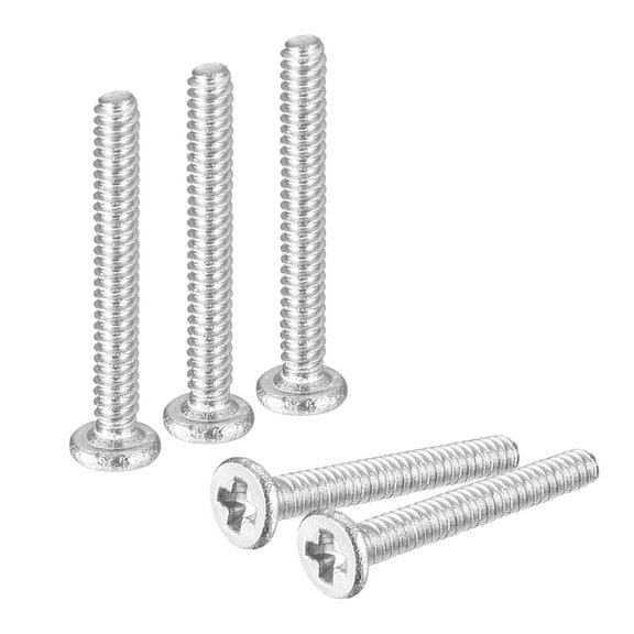 M1-0.25 x 8mm 20Pcs Metal Flat Round Head Screws Phillips Drive Machine Bolt