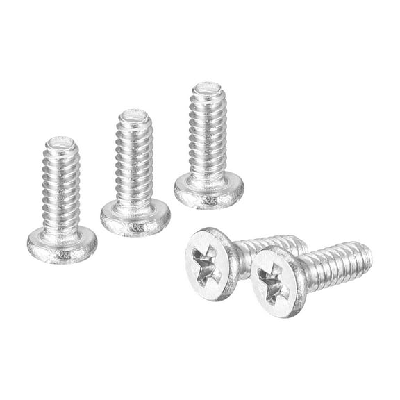 M1.4-0.3 x 4mm 20Pcs Metal Flat Round Head Screws Phillips Drive Machine Bolt