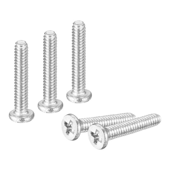 M1.4-0.3 x 8mm 20Pcs Metal Flat Round Head Screws Phillips Drive Machine Bolt