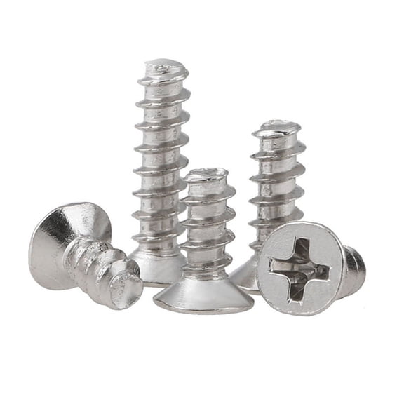 M1.4-M4 Nickel Plated Flat Tail Countersunk Head Self Tapping Screws Micro Glasses Screws