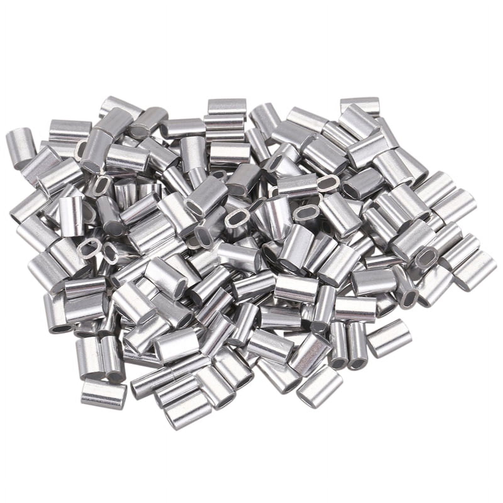 Ferrlule M1.5 Aluminum Ferrule Cable Ties for Wire Rope, 200 Pieces, Crimp ...