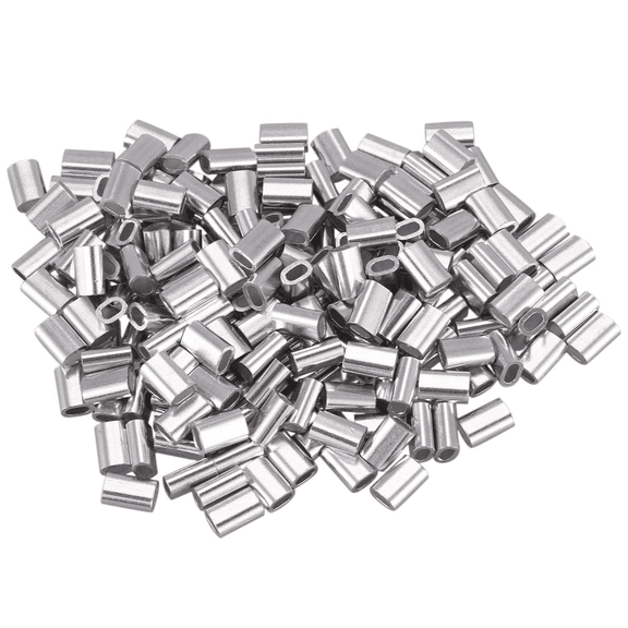 M1.5 Wire Rope Aluminum Ferrule Cable Ties Crimp Wire Rope Chuck Aluminum Jacket 600 Pieces