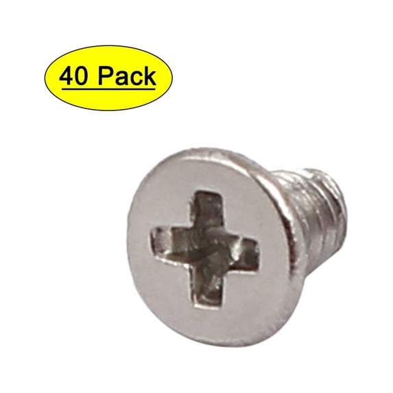 M1.6x3mm 316 Stainless Steel Socket Flat Head Machine Screws 40pcs