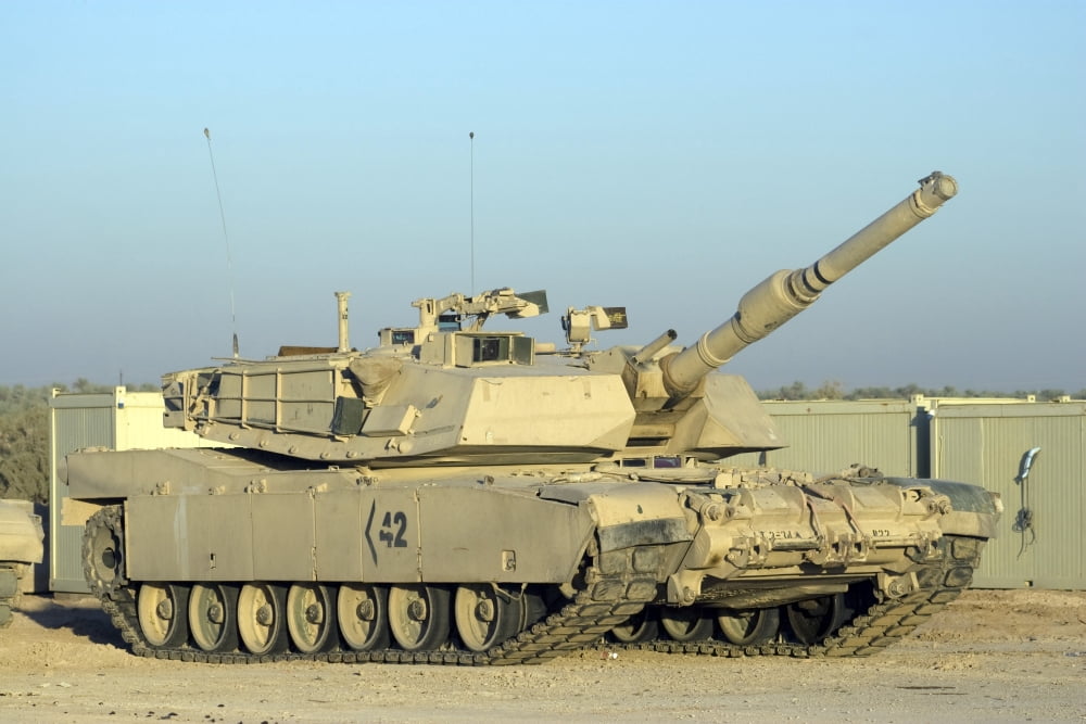 M1 Abram tank at Camp Warhorse Canvas Art - Terry MooreStocktrek Images (35 x 23)