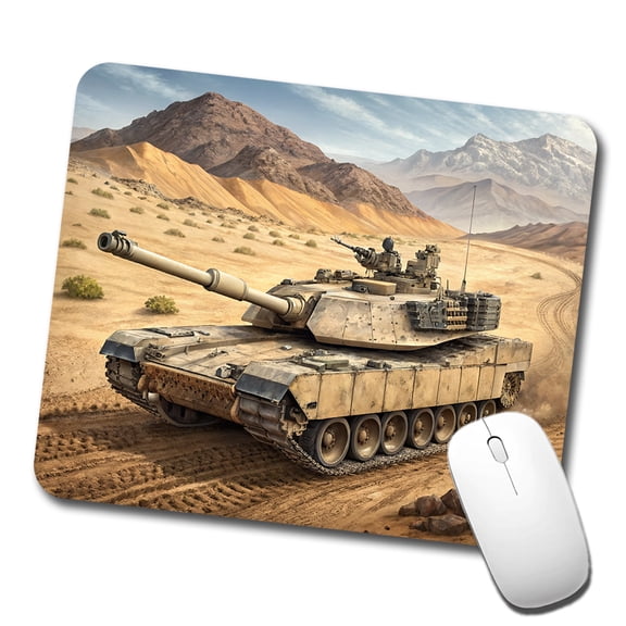 M1 Abrams Tank in the Desert Mouse Pad Low Profile Gaming Mat