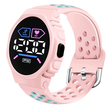 M1 Digital Watch Life Waterproof Fashion Accessories LED Large Digital Screen Round Sports LED Electronic Watch for Daily Wear