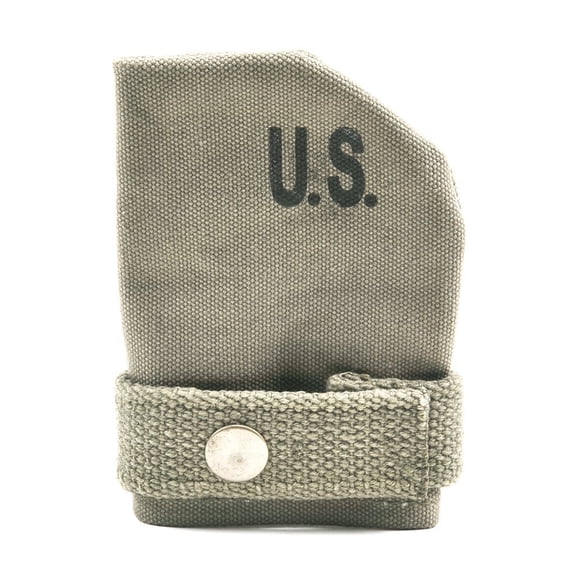 World War Supply Canvas Muzzle Cover M1 Garand, M1 Carbine, 1903 Springfield, Dark OD Green, JT&L Marked