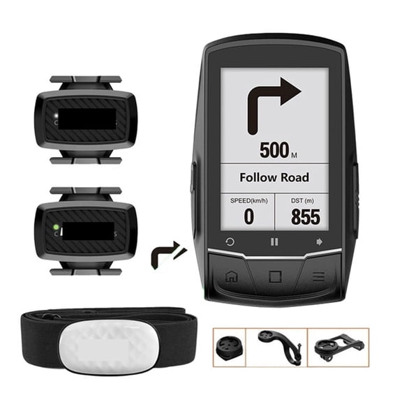 M1/M2 GPS Bicycle Computer Wireless Speedometer Navigation Bike Odometer ANT+ Cadence Sensor Heart Rate Monitor
