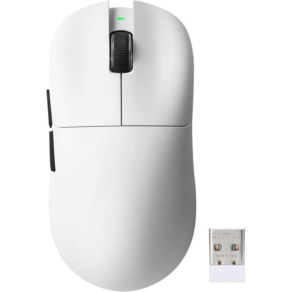M1 Wireless Gaming Mouse, Tri-Mode 2.4G/BT/Wired Gaming Mouse, PAW3311 Sensor 10000 DPI Rechargeable Wireless Mouse with 5 Programmable Buttons, Customizable via Software for Win & Mac (White)