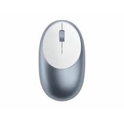 Satechi Aluminum M1 Bluetooth Wireless Mouse with Rechargeable Type-C Port - Compatible with 2022 MacBook Pro/Air M2, Mac Mini, iMac Pro/iMac, 2022 iPad Air M1, 2021 iPad Pro and More (Blue)