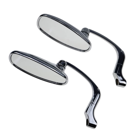 M10 10mm Clockwise Oval Side Rear View Rearview Mirror Motorcycle Street Naked Bike Cruiser Chopper CB