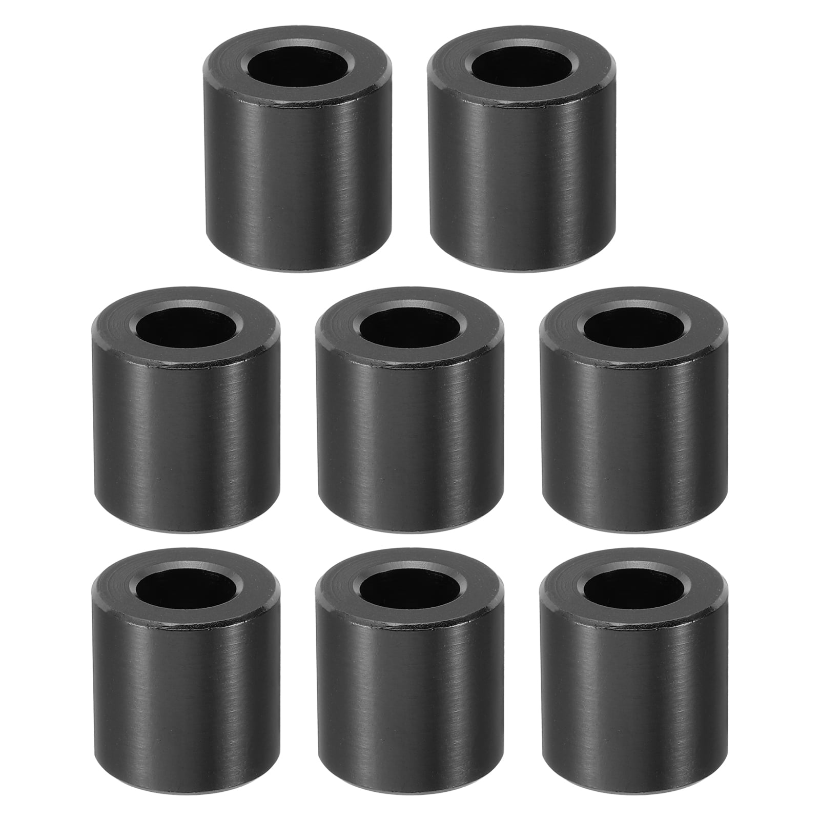 M10 Aluminum Spacer, 8 Pcs Metal Spacers Aluminum 10.5mm ID x 20mm OD x 20mm L for 2/5in or M10 Screw Bolt,Black