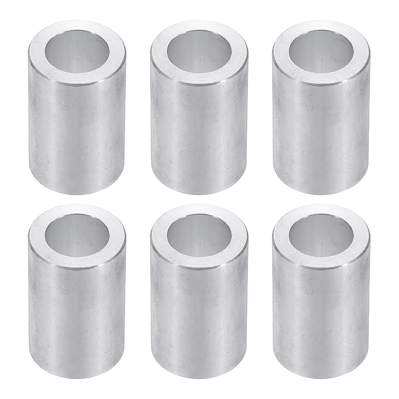 M10 Aluminum Spacers, 6 Pcs Metal Spacers Aluminum 10.2mm ID x 16mm OD x 30mm L Aluminum Spacer Screw Standoff Round for 3/8 or M10 Screw Bolts
