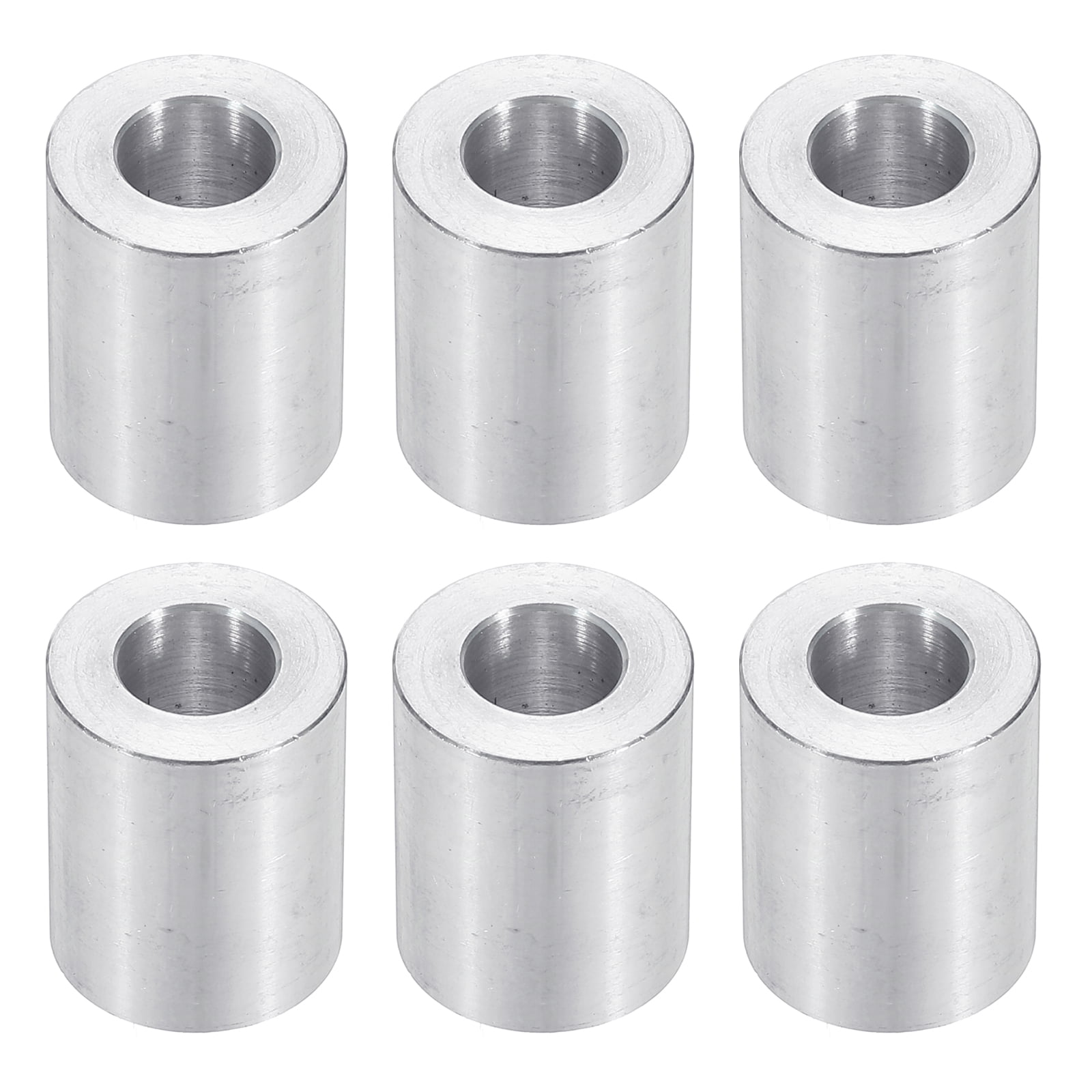M10 Aluminum Spacers, 6 Pcs Metal Spacers Aluminum 10.5mm ID x 20mm OD x 25mm L Aluminum Spacer Screw Standoff Round for 3/8 or M10 Screw Bolts