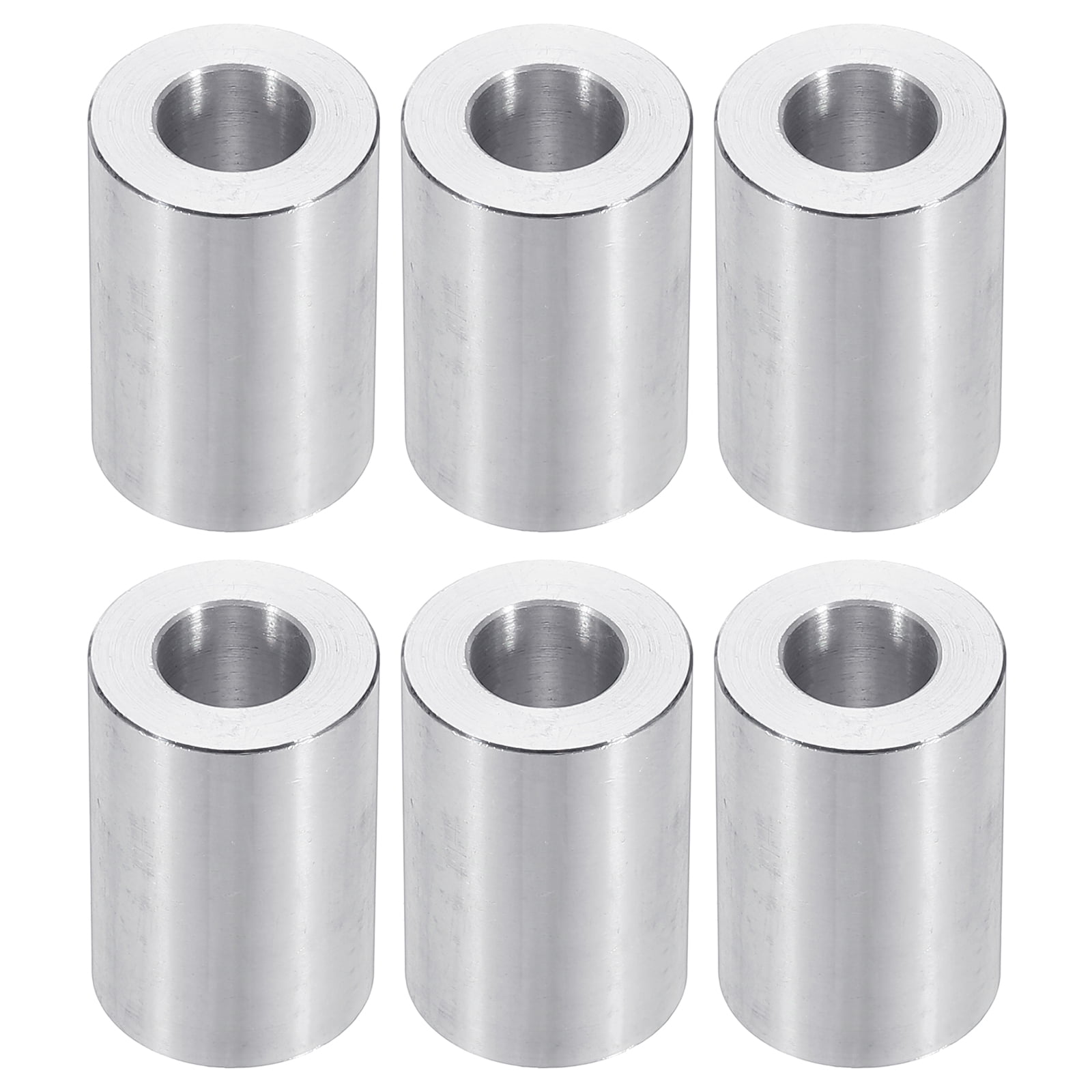 M10 Aluminum Spacers, 6 Pcs Metal Spacers Aluminum 10.5mm ID x 20mm OD x 30mm L Aluminum Spacer Screw Standoff Round for 3/8 or M10 Screw Bolts