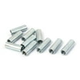 thumbnail image 1 of M10 Female Thread Rod Bar Stud Metal Round Coupling Connector Nuts 10 Pcs, 1 of 3