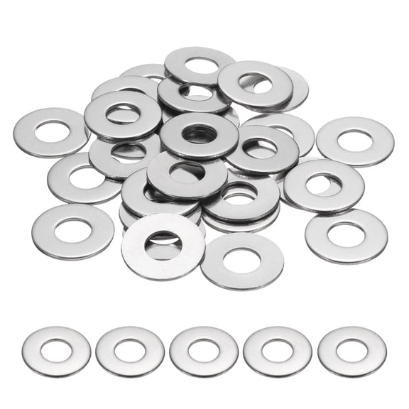 M10 Flat Washer for Screw, 30Pcs 304 Stainless Steel Washers 10MM ID x 25MM OD x 1.5MM Thick(Silver Tone)