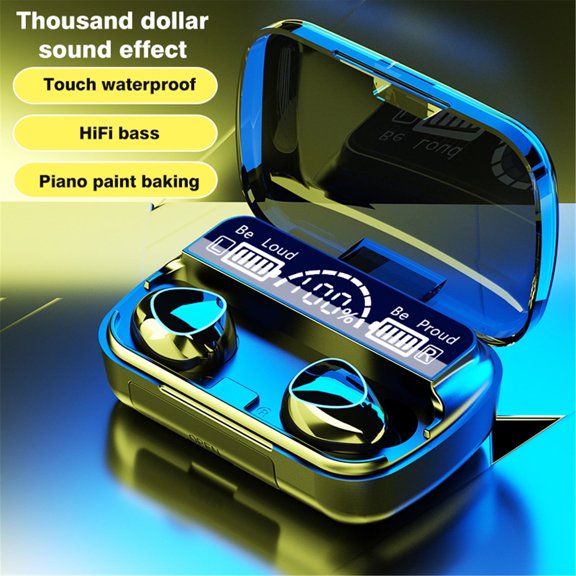 M10 IPX7 Bluetooth 5.0 Headset Wireless Earphones Earbuds Stereo Headphone A, Bluetooth Headset