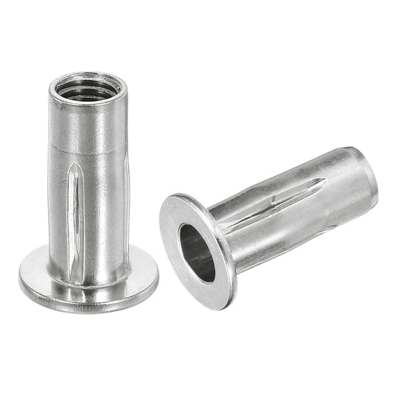 M10 Multi-Grip Rivet Nuts, 6pack Pre-Bulbed Insert Nut 304 Stainless Steel