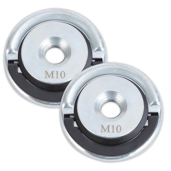 M10 Quick Release Angle Grinder Nut Angle Grinding Tool Flange Nuts Self-Locking Angles Grinder Flange Nut Lock Replacement with Pull Ring for Replacement Fixing Cutting Discs