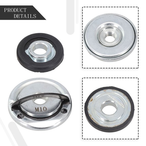 M10 Quick Release Self-Locking Grinder Pressing Plate Flange Nut Power Chuck Set B