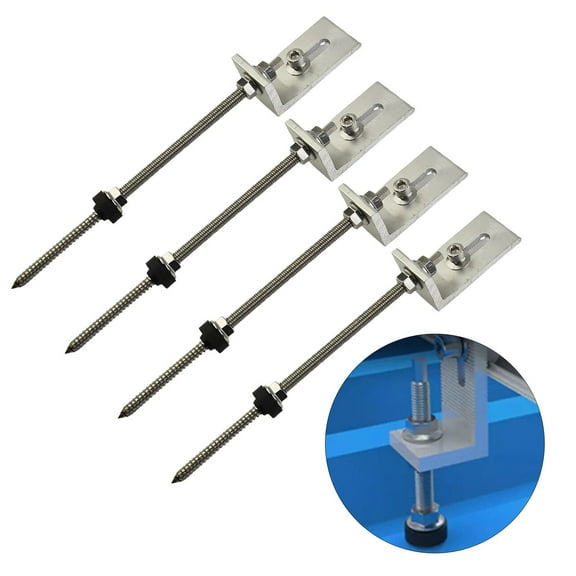 M10 Screw with L Angle Solar Pv Trapezoidal Sheet Metal Roof Fixture 200Mm