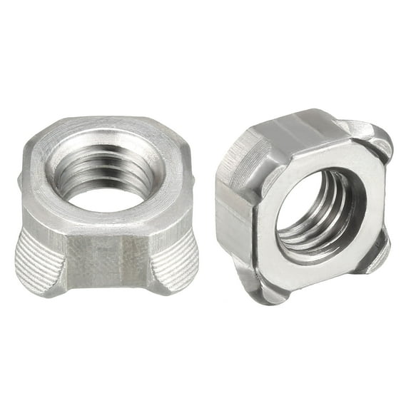 M10 Square Nuts Carbon Steel Machine Screw Weld Nut, 20 Pcs