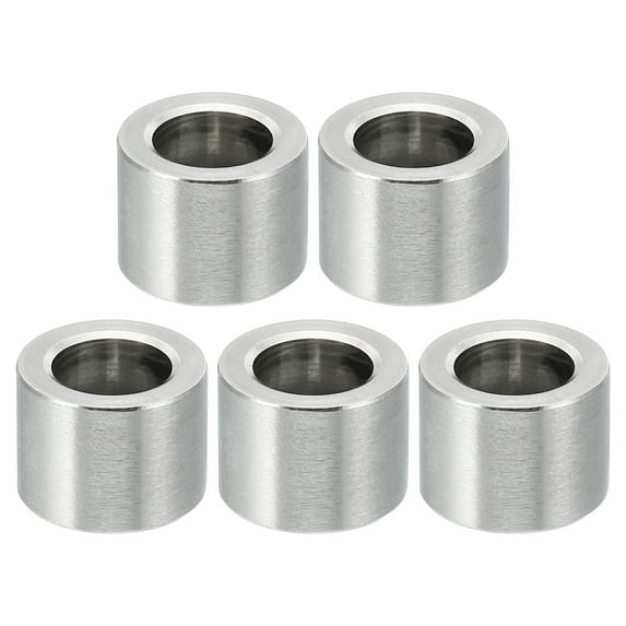 M10 Stainless Steel Spacers, 5 Pcs Metal Spacer Stainless Steel 10.2mm ID x 16mm OD x 12mm L for 3/8" M10