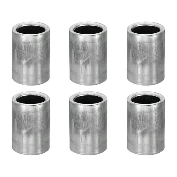 M10 Steel Spacers, 6 Pcs Metal Spacers Steel 10mm ID x 14mm OD x 16mm L Carbon Steel Spacer Screw Standoff Round for 2/5in or M10 Screw Bolts
