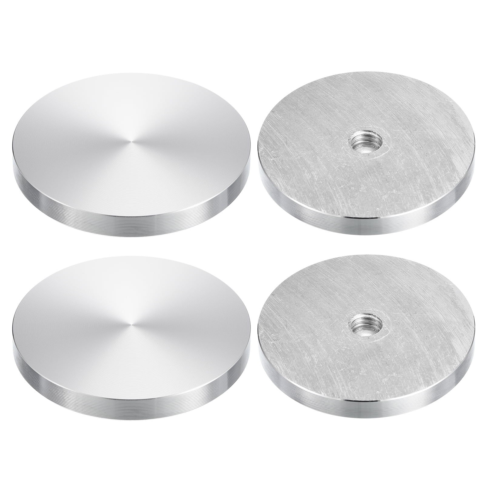 M10 Thread 60mm Diameter Round Shape Aluminum Disc Hardware 4pack
