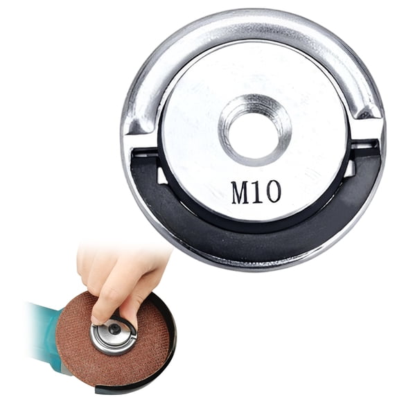 M10 Thread Angle Grinder Flange Nut,Angle Grinding Tool Flange Nut,Portable Locking Plate Chuck Angle Grinder,Quick Clamping Nut,Heavy Duty Self-Locking for 4-1/2" 5" 7" 9" Grinders