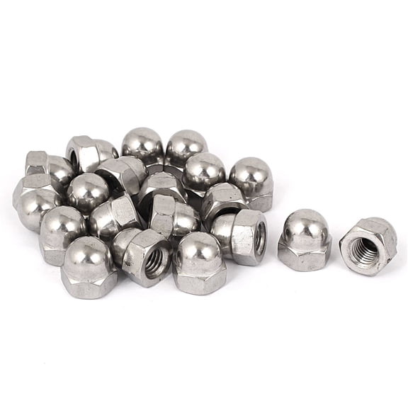 M10 Thread Dia Dome Head Stainless Steel Cap Acorn Hex Nuts 20Pcs