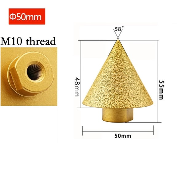 M10 Thread Diamond Chamfer Countersink Bits Cone Carve Polishing Grinding Wheel