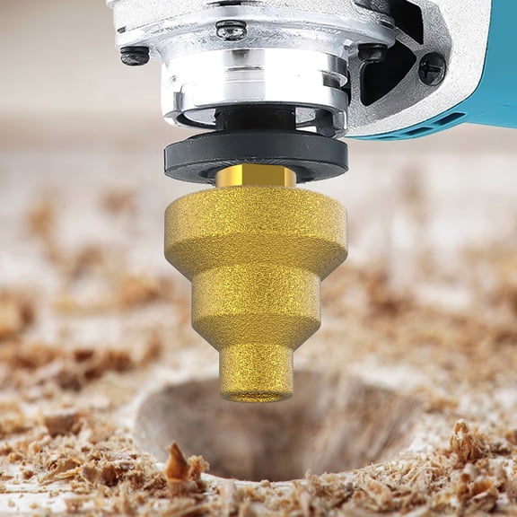 M10 Thread Diamond Core Stepped Pagoda Drill Bit Effective Diamond Step Drill Bit 20-35-50mm Multi Layer Conical Hole Opener for Enlarging Shaping