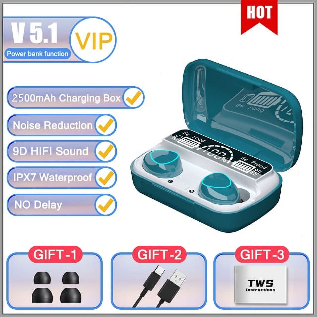 M10 TWS Wireless Earphones for Sport with Noise Reduction main image 0