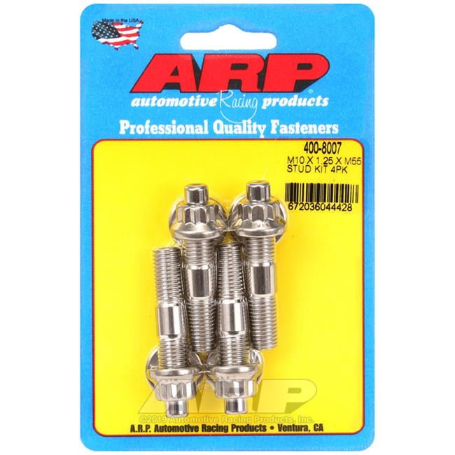 ARP Stud Kit - Broached 4pk 10mm x 1.25 x 55mm ARP Stud Kit - Broached 4pk 10mm x 1.25 x 55mm