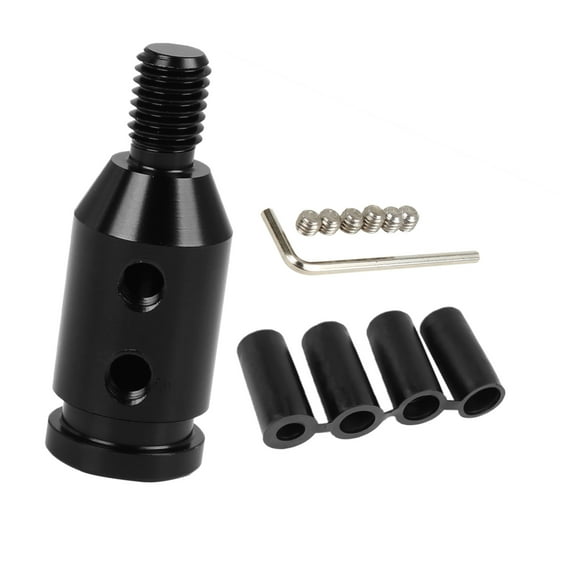 Unique Bargains M10 x 1.5 Auto Black Gear Shift Knob Adapter for Non Threaded Shifter