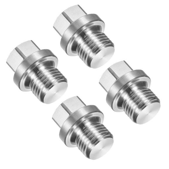 M10 x 1.5 Male Pipe Plug 4Pcs Oil Drain Plug 304 Stainless Steel Hex Flange Socket